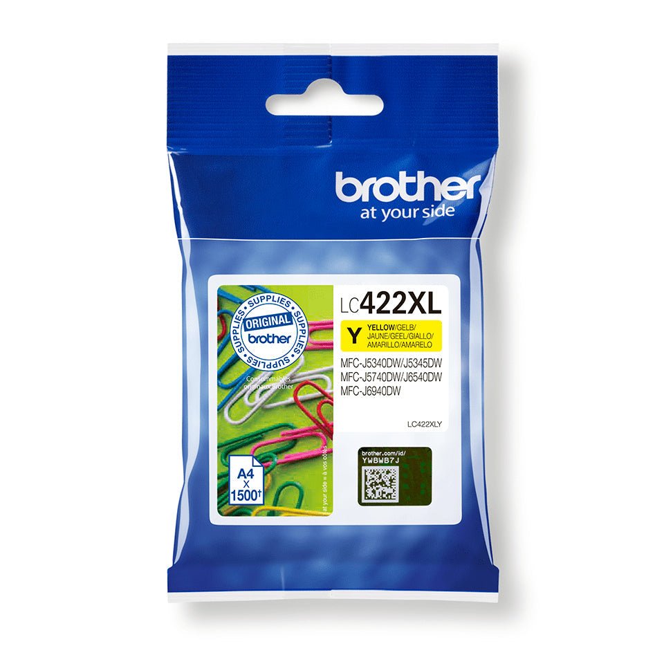 Cartucho de Tinta Brother LC422XLY Amarelo para MFC-J5340DW Brother