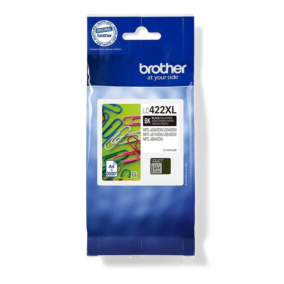 Tinta Compatible Brother LC422XLBK para MFC-J5340DW até 3000 páginas Brother