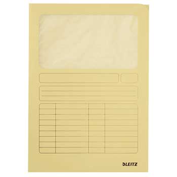 Bluepixel Equipamentos e Serviços Informáticos Lda | Pastas Protocolo com Janela Amarelo 100 Unidades | Organização Efetiva Leitz Pastas