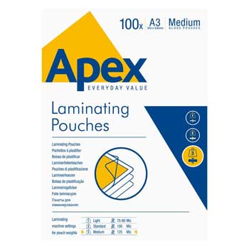 Bluepixel Equipamentos e Serviços Informáticos Lda | Bolsas de Plastificar A3 303x426mm 125 microns 100 un Fellowes Bolsas de Plastificação