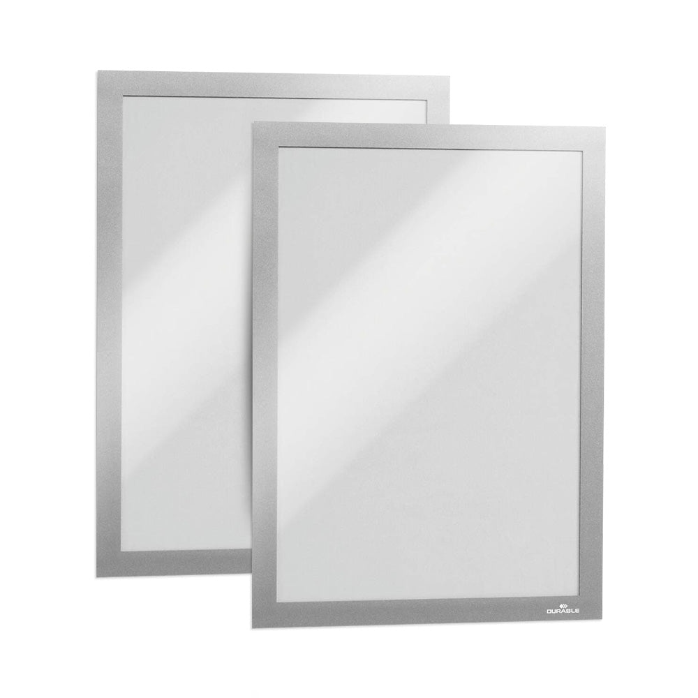 Bluepixel Equipamentos e Serviços Informáticos Lda | Moldura Adesiva A4 Duraframe Prata 2 unidades | Fácil de Fixar Durable Molduras Adesivas