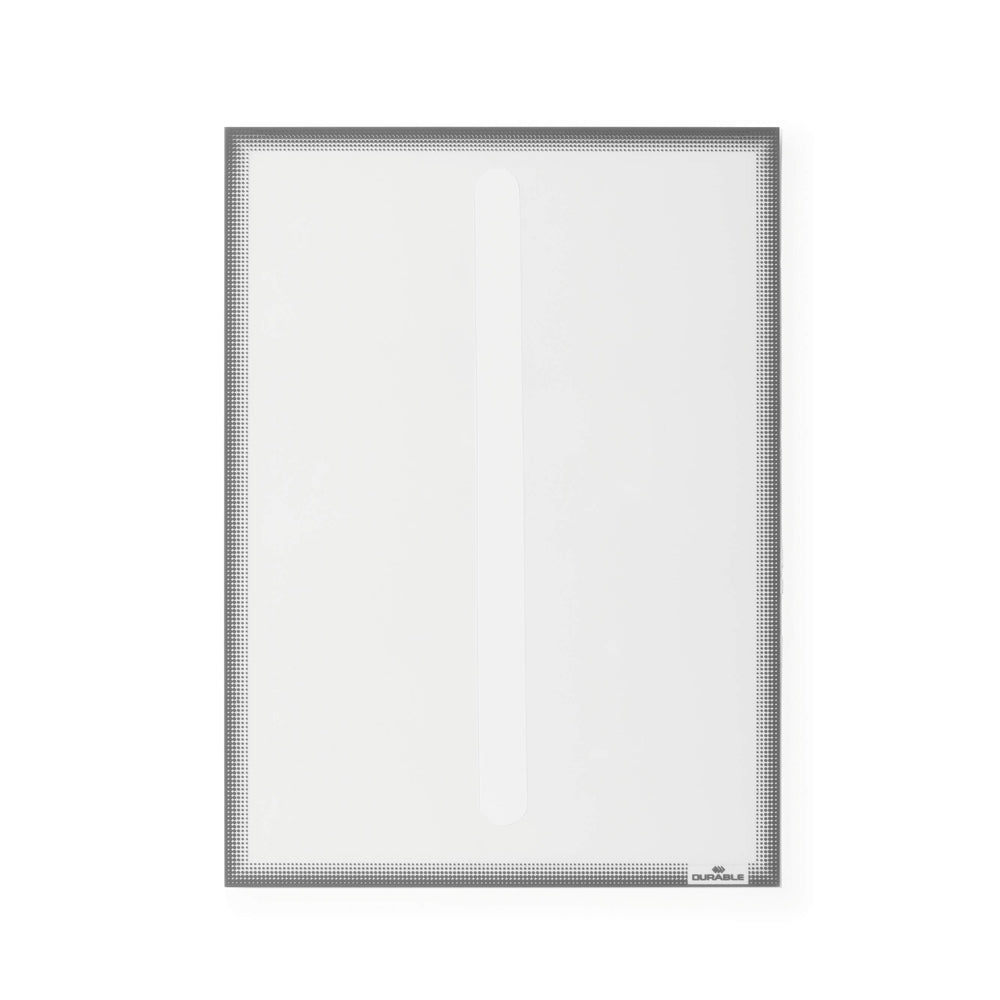Bluepixel Equipamentos e Serviços Informáticos Lda | Moldura Adesiva Estática A4 Cinza 5 Unidades | Durable Durable Molduras Adesivas