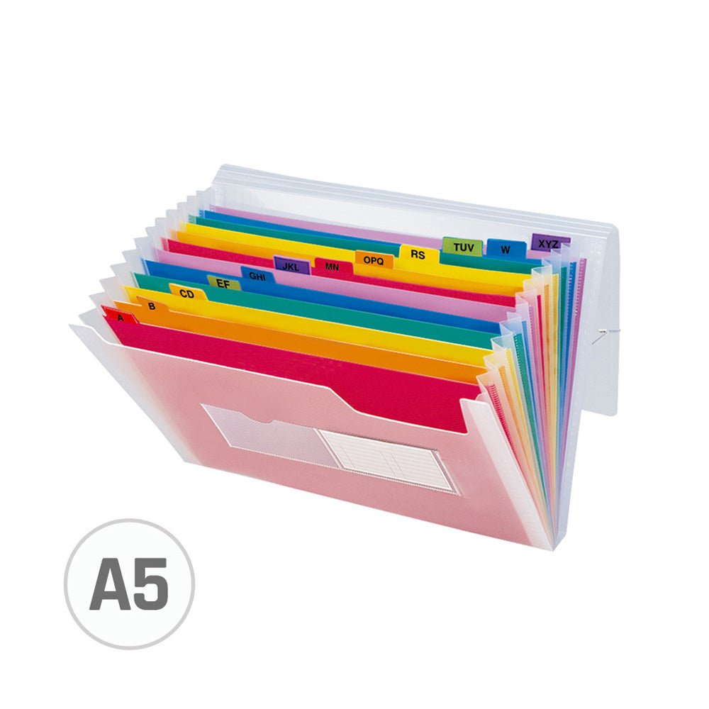 Bluepixel Equipamentos e Serviços Informáticos Lda | Pasta Classificadora A5 Transparente com Fole PP – Organização Fácil Neutral Pastas