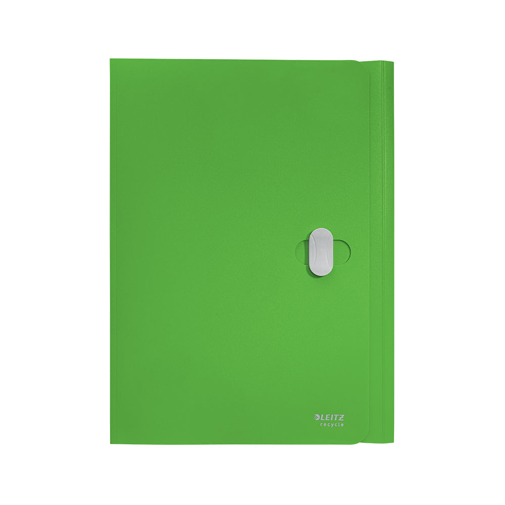 Bluepixel Equipamentos e Serviços Informáticos Lda | Pasta Plástico Recycle A4 c/ Fecho 3 Abas Verde — Organize Seus Documentos Leitz Pastas