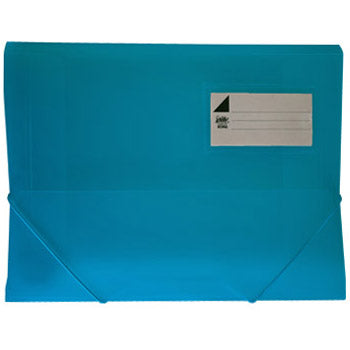 Bluepixel Equipamentos e Serviços Informáticos Lda | Pasta Plástica A4 com Elásticos e 3 Abas Azul Translúcido Roma Pastas