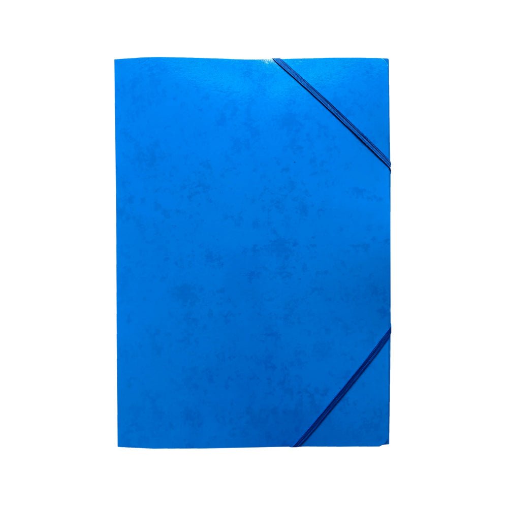 Bluepixel Equipamentos e Serviços Informáticos Lda | Pasta Cartão A3 com Elásticos e 3 Abas Azul | Organização e Proteção Neutral Pastas