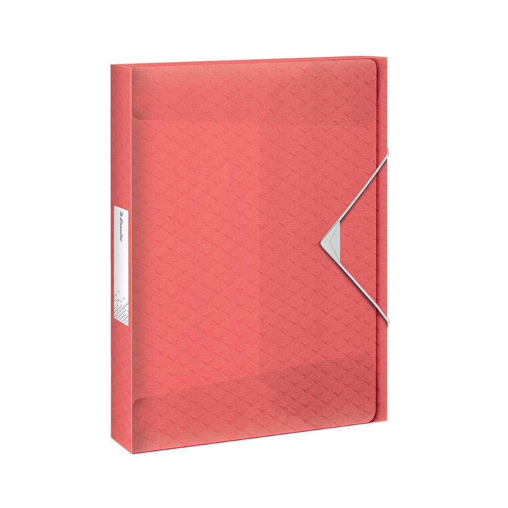 Bluepixel Equipamentos e Serviços Informáticos Lda | Pasta Plástica com Elásticos A4 Vermelha Coral - Ideal para Organização Esselte Pastas