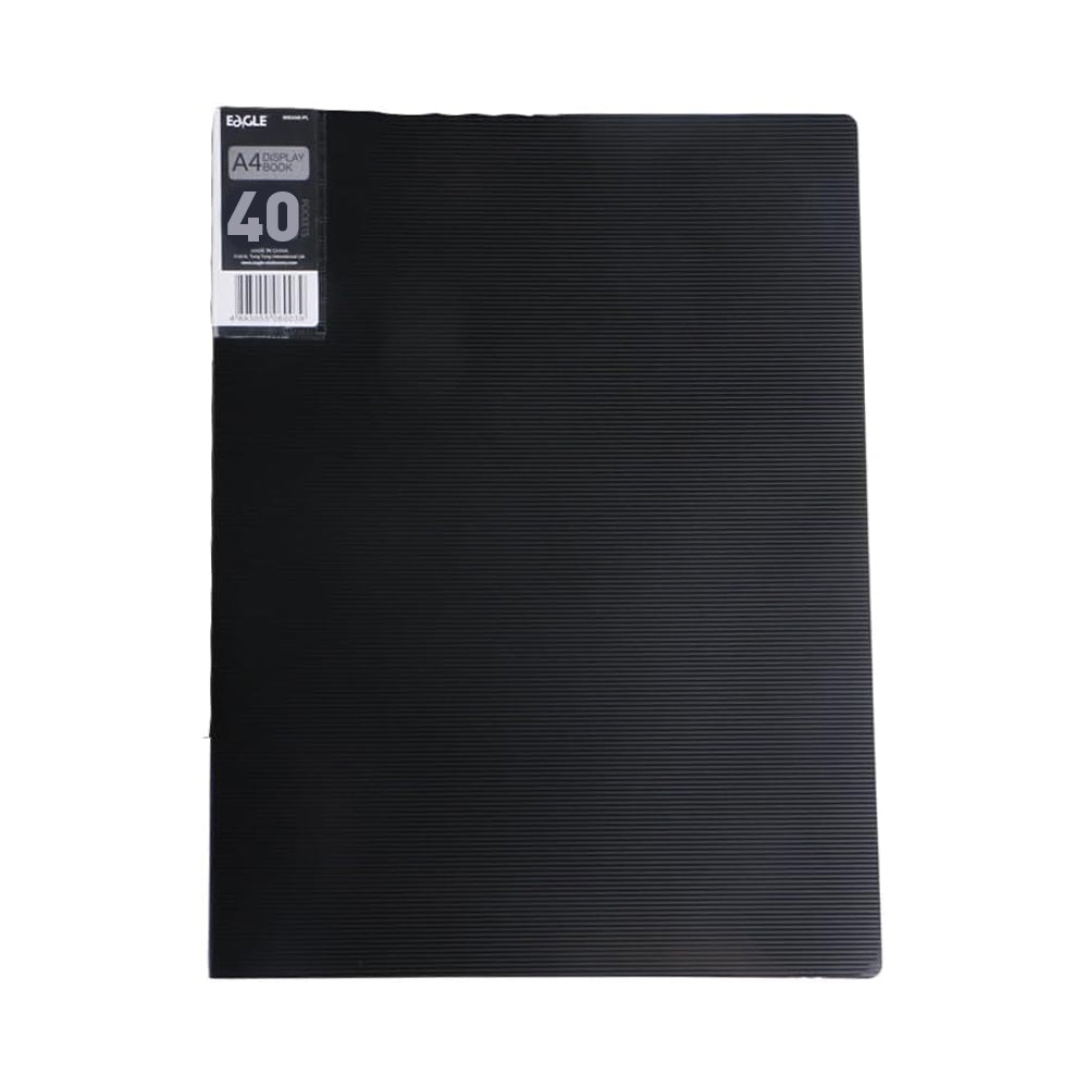 Bluepixel Equipamentos e Serviços Informáticos Lda | Pasta com 40 Bolsas e 80 Páginas para Catálogo A4 Preto Eagle Pastas