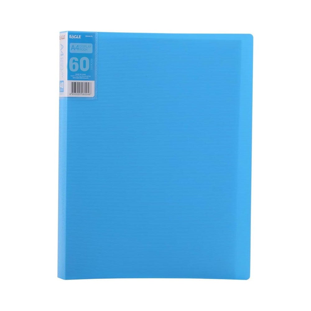 Bluepixel Equipamentos e Serviços Informáticos Lda | Pasta com 60 Bolsas e 120 Páginas – Catálogo Eagle A4 Azul Eagle Pastas