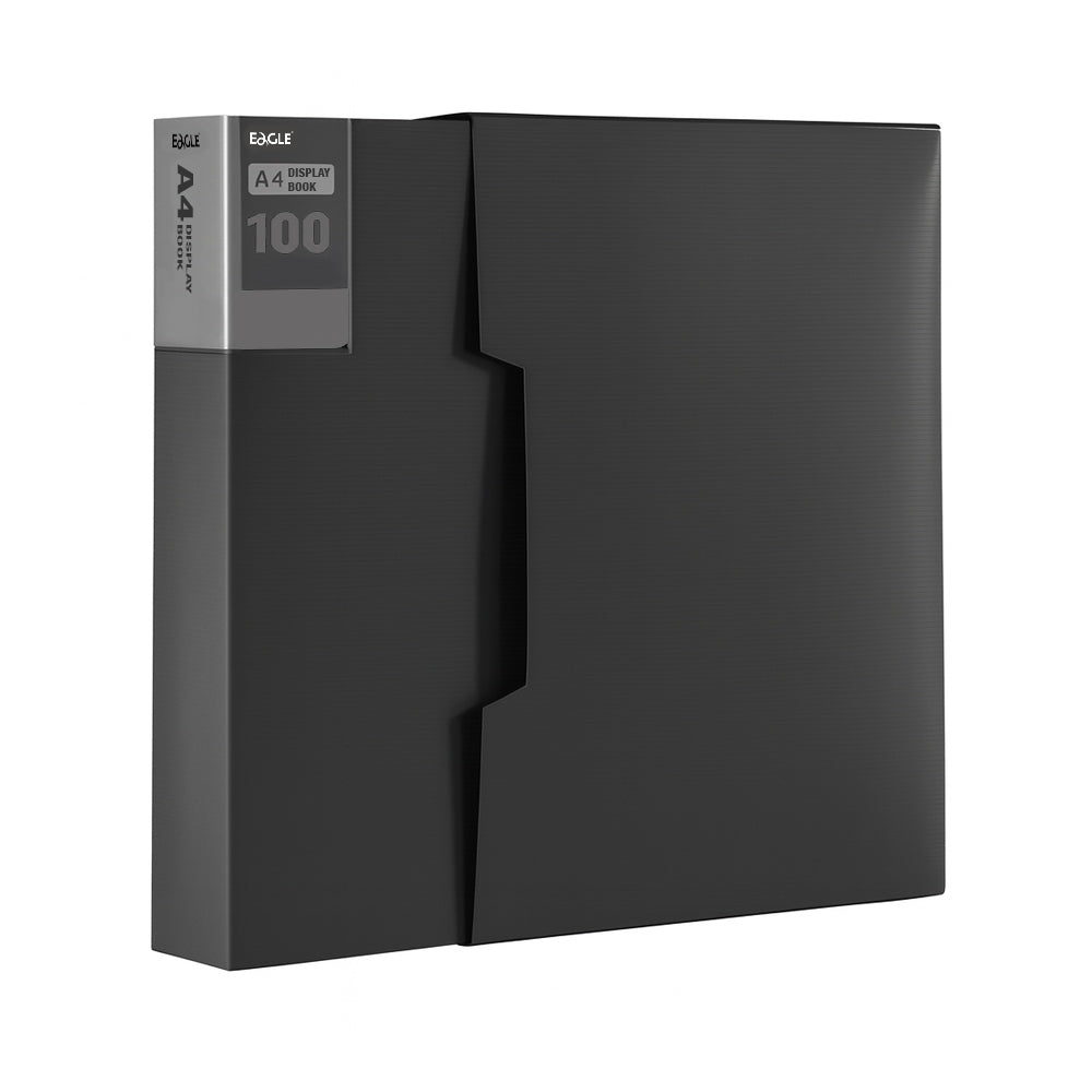 Bluepixel Equipamentos e Serviços Informáticos Lda | Pasta com 100 Bolsas para Catálogo A4 Preto - Eagle Eagle Pastas