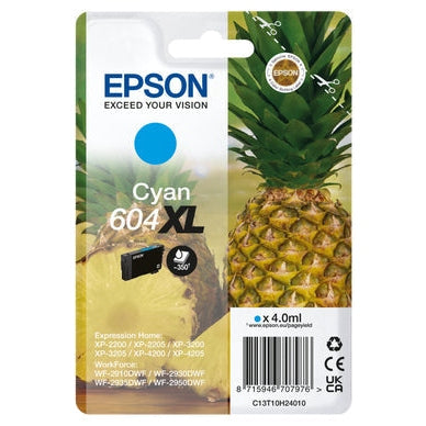 Tinta Cyan Epson 604XL 4LB - Cartucho de Alta Capacidade Epson