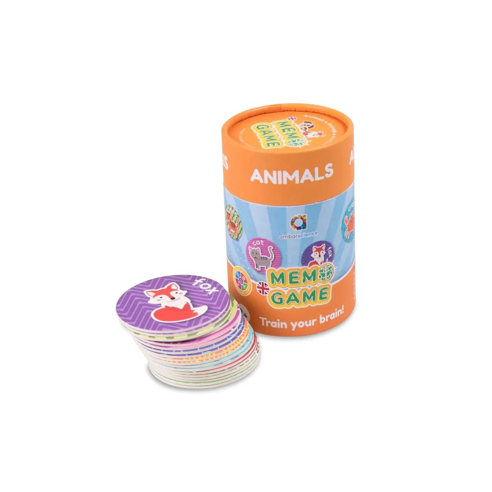 Bluepixel Equipamentos e Serviços Informáticos Lda | Jogo de Memória Animais Ambarscience - Brinquedo Educativo para Crianças Ambarscience Memória e Dominó