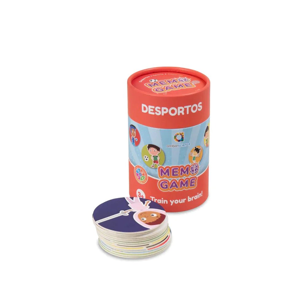 Bluepixel Equipamentos e Serviços Informáticos Lda | Jogo de Memória Desportos Ambarscience — 40 Peças para Educação e Diversão Ambarscience Memória e Dominó
