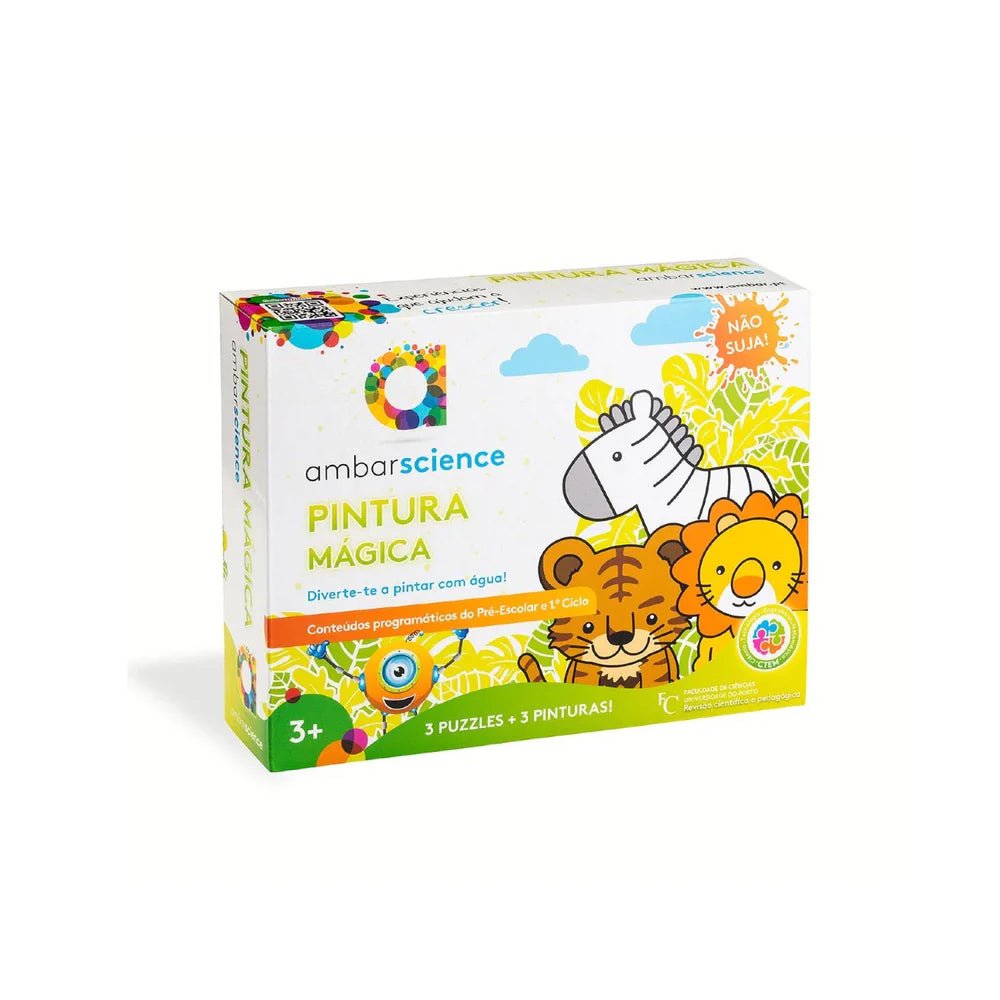 Bluepixel Equipamentos e Serviços Informáticos Lda | Pintura Mágica de Leão, Tigre e Zebra – Brinquedo Educativo Ambarscience Ambarscience Colorir