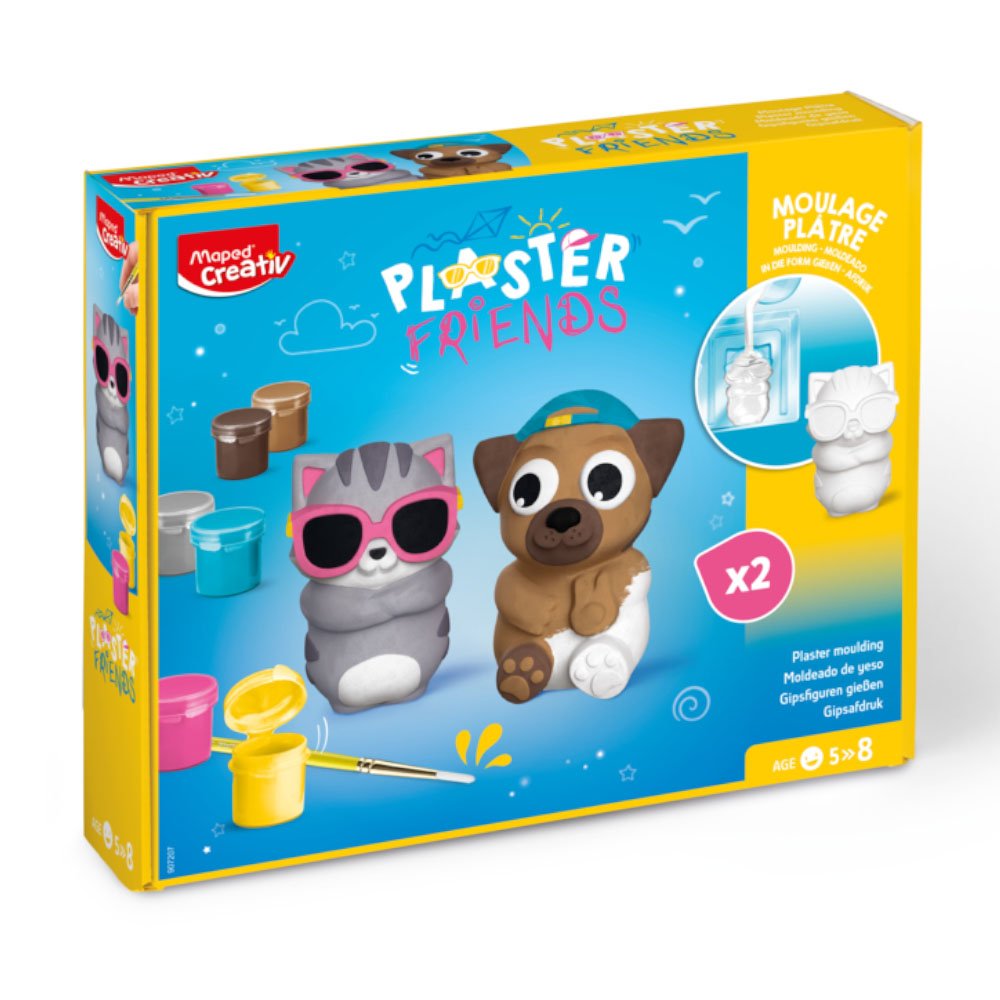 Bluepixel Equipamentos e Serviços Informáticos Lda | Kit Gesso Friends para Cães e Gatos | Decoração e Brinquedos Maped Plasticinas e Massas