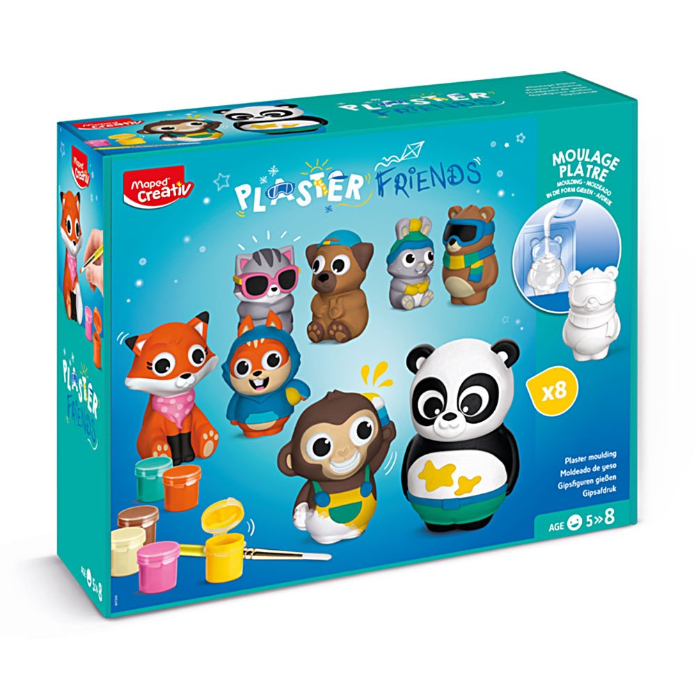 Bluepixel Equipamentos e Serviços Informáticos Lda | Kit Gesso Figuras Maxi Friends para Decoração e DIY | Confeção de Figuras Maped Plasticinas e Massas