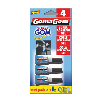 Bluepixel Equipamentos e Serviços Informáticos Lda | Cola Rápida Instantânea Gel 1g - Pack 3un Gomagom Bricolage