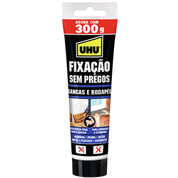 Bluepixel Equipamentos e Serviços Informáticos Lda | Cola Fixação UHU Creme para Sancas e Rodapés – 300g UHU Bricolage