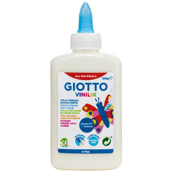 Bluepixel Equipamentos e Serviços Informáticos Lda | Cola Branca Vinílica Giotto 120g com Doseador – Ideal para Artes e Escola Giotto Colas