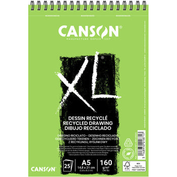 Bluepixel Equipamentos e Serviços Informáticos Lda | Bloco de Desenho Canson XL Recycle A5 160g 25 Folhas Canson Cadernos Desenho