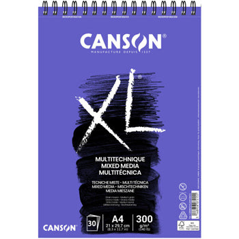 Bluepixel Equipamentos e Serviços Informáticos Lda | Bloco Espiral Canson XL Mix Media A4 300g - 30 Folhas Canson Cadernos Desenho