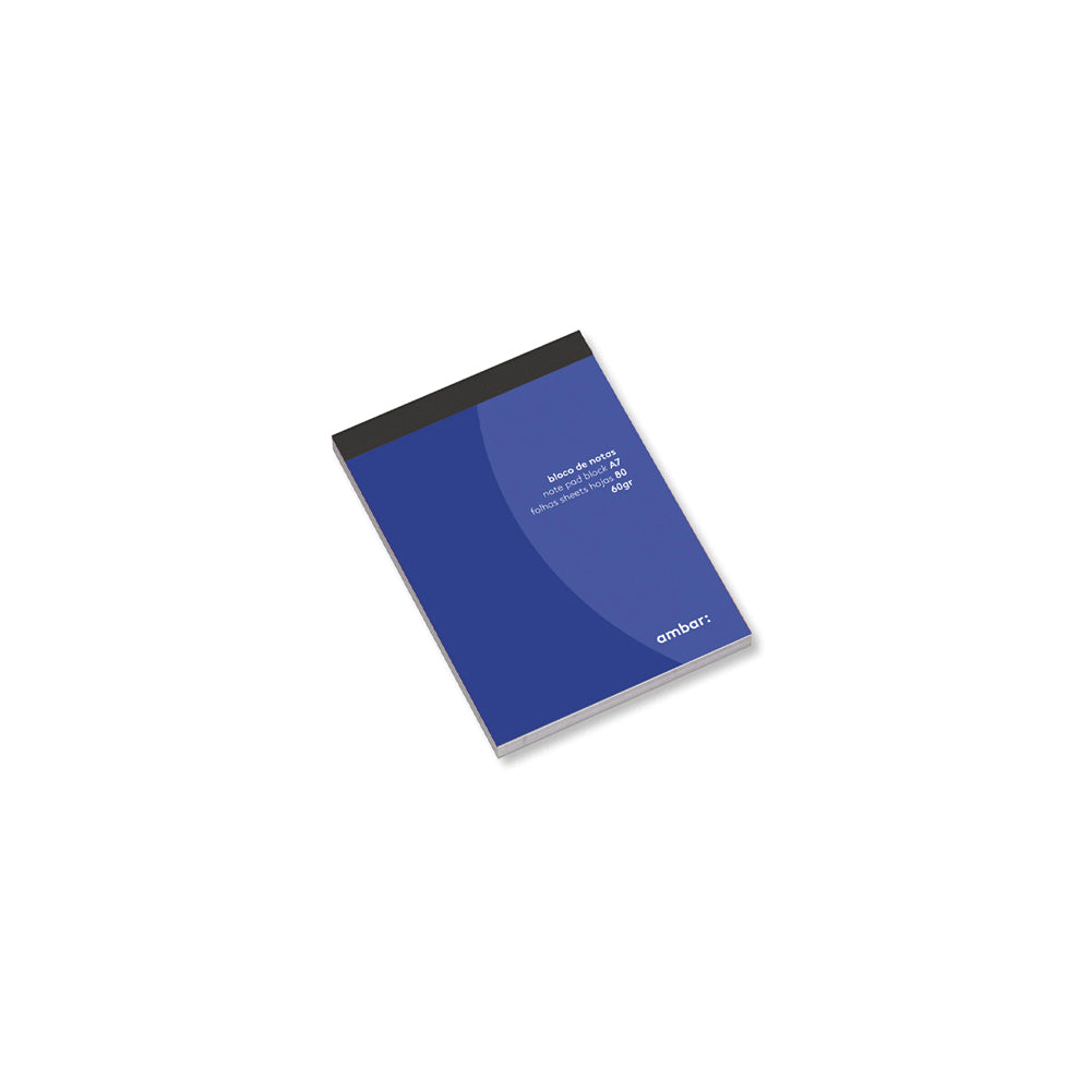 Bluepixel Equipamentos e Serviços Informáticos Lda | Bloco de Notas A7 Pautado Ambar 80 Folhas | Escritório e Estudante Ambar Blocos Colados