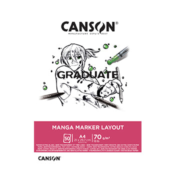 Bluepixel Equipamentos e Serviços Informáticos Lda | Bloco Canson Graduate Manga Marker Layout A4 - 50 Folhas Canson Cadernos Desenho