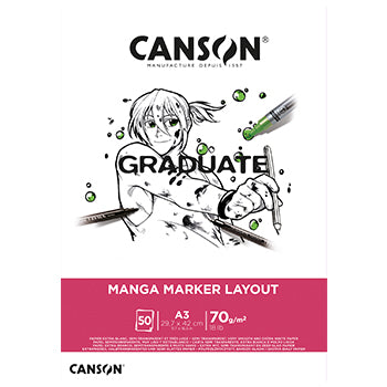 Bluepixel Equipamentos e Serviços Informáticos Lda | Bloco Canson Graduate Manga Marker Layout A3, 70g, 50 folhas Canson Cadernos Desenho