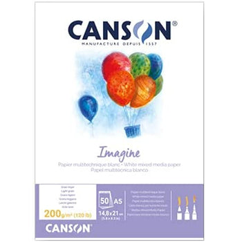Bluepixel Equipamentos e Serviços Informáticos Lda | Bloco de Desenho Canson Imagine Fino A5 200g – 50 Folhas Canson Cadernos Desenho