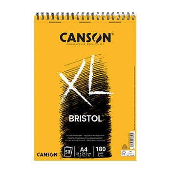 Bluepixel Equipamentos e Serviços Informáticos Lda | Bloco Espiralado Canson XL Bristol A4 180g 50 Folhas Canson Cadernos Desenho