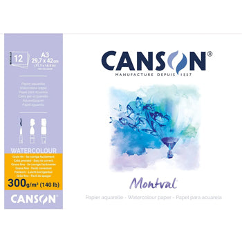 Bluepixel Equipamentos e Serviços Informáticos Lda | Bloco Canson Montval A3 300g - 12 Folhas para Arte e Pintura Canson Cadernos Desenho