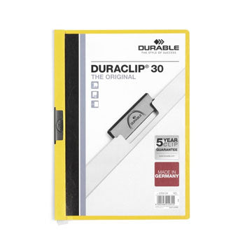 Bluepixel Equipamentos e Serviços Informáticos Lda | Classificador Clip Lateral Durável 2200 Amarelo para Organização Durable Classificadores