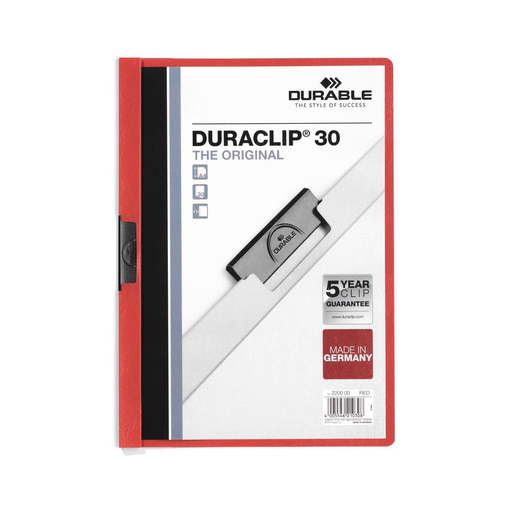 Bluepixel Equipamentos e Serviços Informáticos Lda | Classificador Clip Lateral 2200 Vermelho - Durável e Prático Durable Classificadores