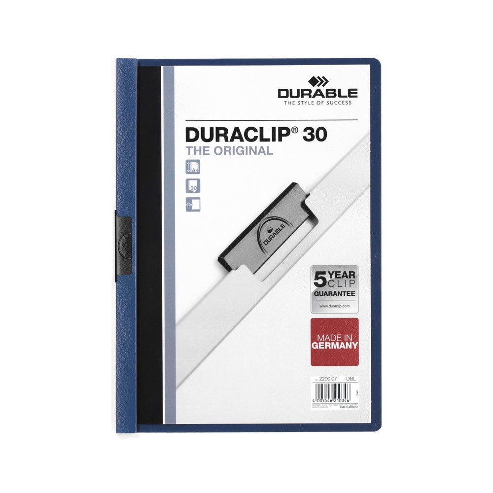 Bluepixel Equipamentos e Serviços Informáticos Lda | Classificador Clip Lateral Durável 2200, Azul Escuro Durable Classificadores