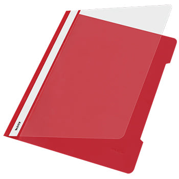 Bluepixel Equipamentos e Serviços Informáticos Lda | Classificador Capa Transparente Vermelho Leitz 4191 – 25 Unidades Leitz Classificadores