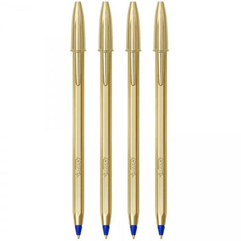 Bluepixel Equipamentos e Serviços Informáticos Lda | Esferográfica BIC Edição Especial Azul Dourado 4 Unidades Bic Esferográficas