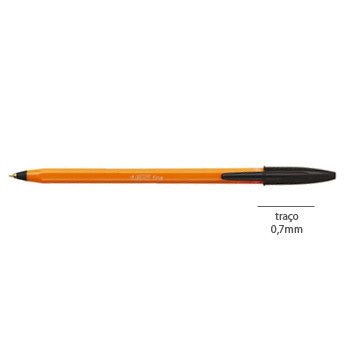 Bluepixel Equipamentos e Serviços Informáticos Lda | Esferográfica BIC Orange Ball Point Fine Preto 0,8mm - Pack 20 Unidades Bic Esferográficas