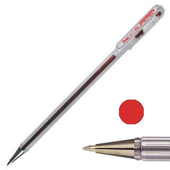 Bluepixel Equipamentos e Serviços Informáticos Lda | Esferográfica Pentel BK 77 Vermelha 0,7mm - Pack com 12 unidades Pentel Esferográficas