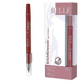 Bluepixel Equipamentos e Serviços Informáticos Lda | Esferográfica Gel EK Belle Vermelha 0,5mm - Escrita Suave Erichkrause Esferográficas Gel
