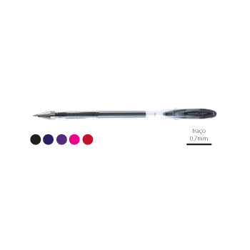 Bluepixel Equipamentos e Serviços Informáticos Lda | Esferográfica Gel Uni Signo UM120 Preto 0,7mm | Caneta de Qualidade Uni Esferográficas Gel