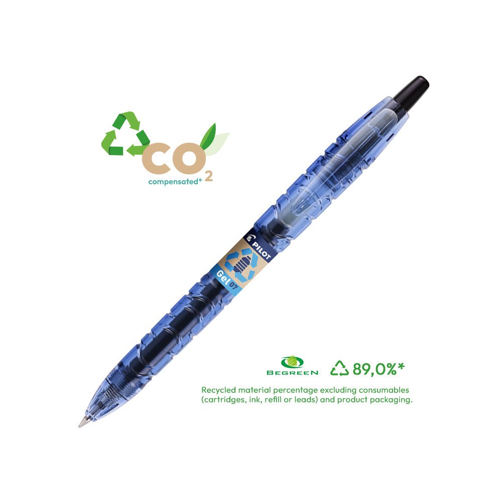 Bluepixel Equipamentos e Serviços Informáticos Lda | Esferográfica Gel Pilot B2P BeGreen Retrátil Preto 0,7mm Pilot Esferográficas Gel