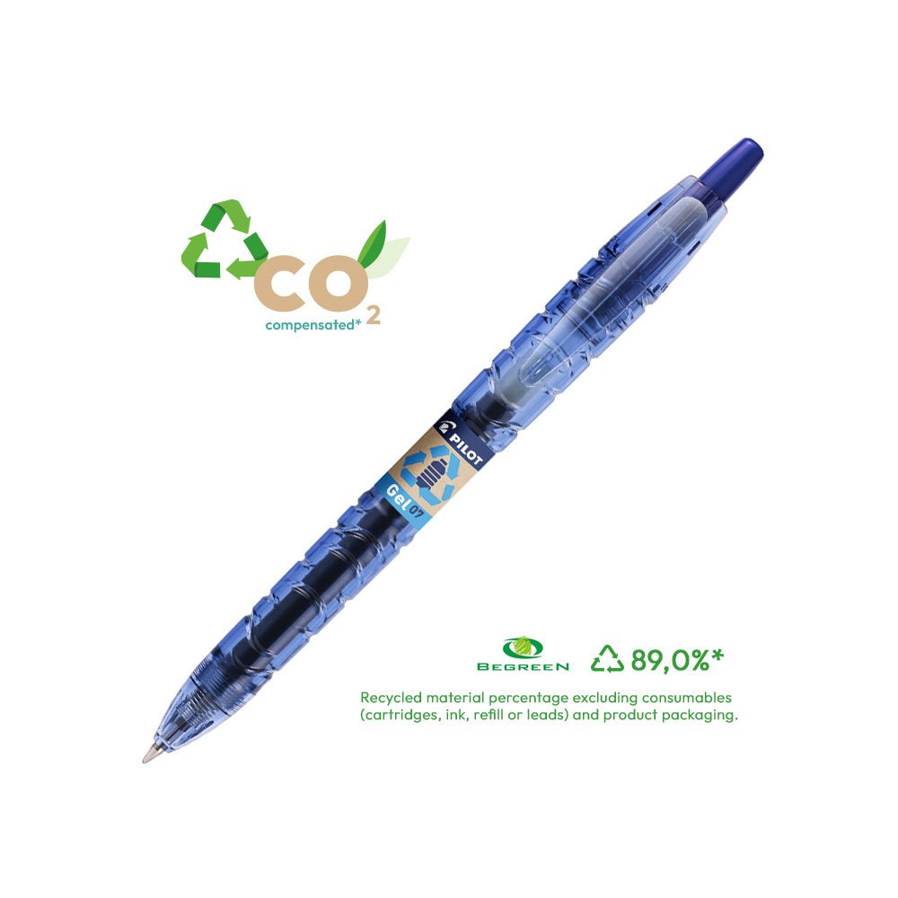 Bluepixel Equipamentos e Serviços Informáticos Lda | Esferográfica Gel Pilot B2P BeGreen Azul 0,7mm – Escrita Sustentável Pilot Esferográficas Gel