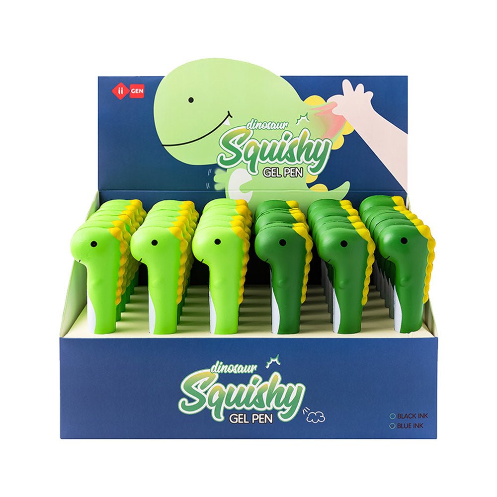 Bluepixel Equipamentos e Serviços Informáticos Lda | Esferográfica Gel Squishy Dino Azul 0,5mm — Caneta Diversão IiGen Esferográficas Gel