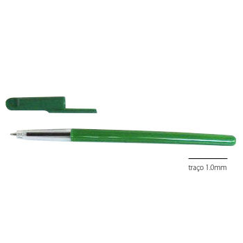 Bluepixel Equipamentos e Serviços Informáticos Lda | Esferográfica Ball Point Verde Opaca 1mm - Pack 50 Unidades Neutral Esferográficas