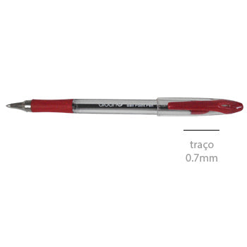 Bluepixel Equipamentos e Serviços Informáticos Lda | Esferográfica Ball Point Grip Vermelha 0,7mm - 1 Unidade Alban Esferográficas