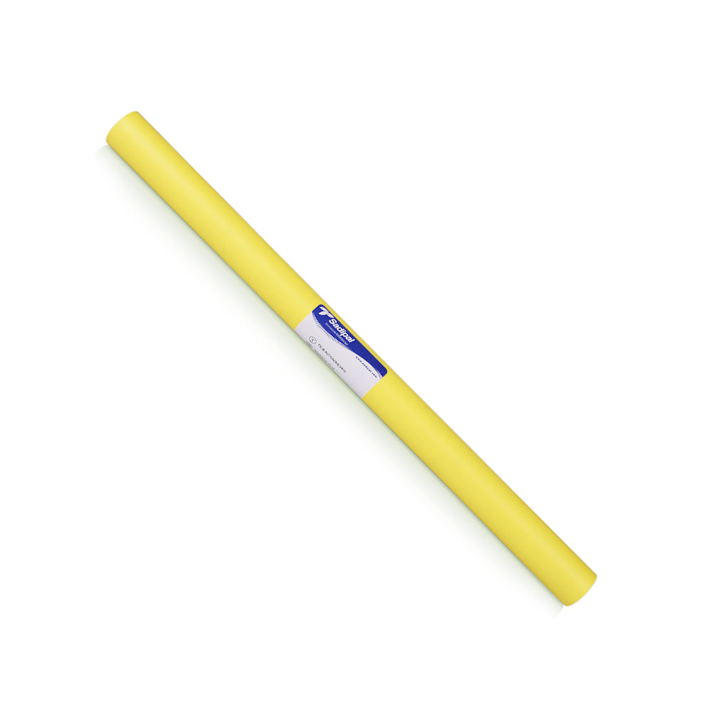 Bluepixel Equipamentos e Serviços Informáticos Lda | Forra Livros Autocolante Amarelo Matte 0,50x2m - Rolo 1 Uni Sadipal Forra Livros