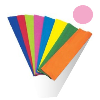 Bluepixel Equipamentos e Serviços Informáticos Lda | Papel Crepe Rosa 50x250cm - Rolo para Decoração e Artesanato Neutral Crepe