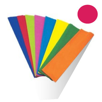Bluepixel Equipamentos e Serviços Informáticos Lda | Papel Crepe Rosa Forte 50x250cm | Rolo para Decoração e Artes Neutral Crepe