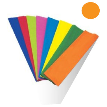 Bluepixel Equipamentos e Serviços Informáticos Lda | Papel Crepe Laranja 50x250cm - Rolo para Artesanato e Decoração Neutral Crepe