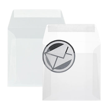 Bluepixel Equipamentos e Serviços Informáticos Lda | Envelopes Transparentes Vegetal 170x170mm - Pack 25 Unidades Neutral Envelopes